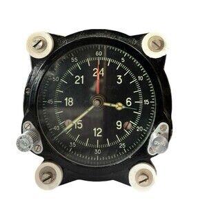 Rare Vintage USSR Russian 129-ChS 55M Aircraft Cockpit Clock Achs-1